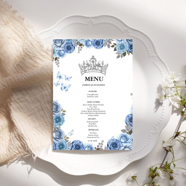 Elegant And Chic  couple shower Bridal Shower Menu (Creator Uploaded)