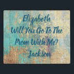 Elegant and Chic Faux Gold Promposal Jigsaw Puzzle<br><div class="desc">Create your own elegant and chic Promposal or Proposal jigsaw puzzle. Lovely faux gold coloured background accents your own personal monogram message.</div>