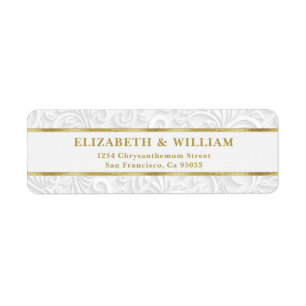 Elegant and Chic Nordic Flower Return Address