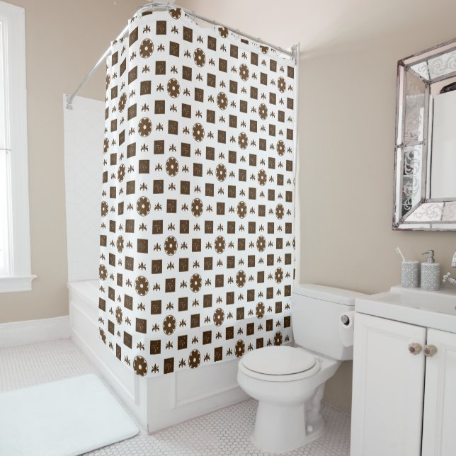 Elegant and Chic Pattern Design Shower Curtain (In Situ)