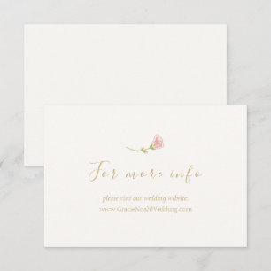 Elegant and Chic Rose Wedding Detail Card