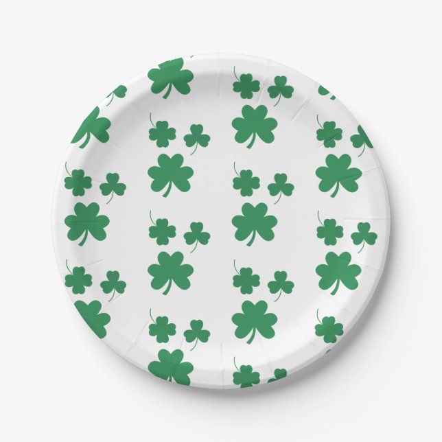 Elegant And Chic St patrick day Party Favour Paper Plate (Front)