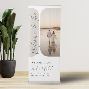 Elegant and Chic Wedding Custom Photo Retractable Banner
