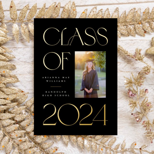 Elegant and Classic Graduation Foil Announcement (Creator Uploaded)
