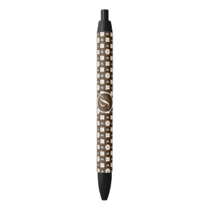 Elegant and Classic Pattern Design Black Ink Pen