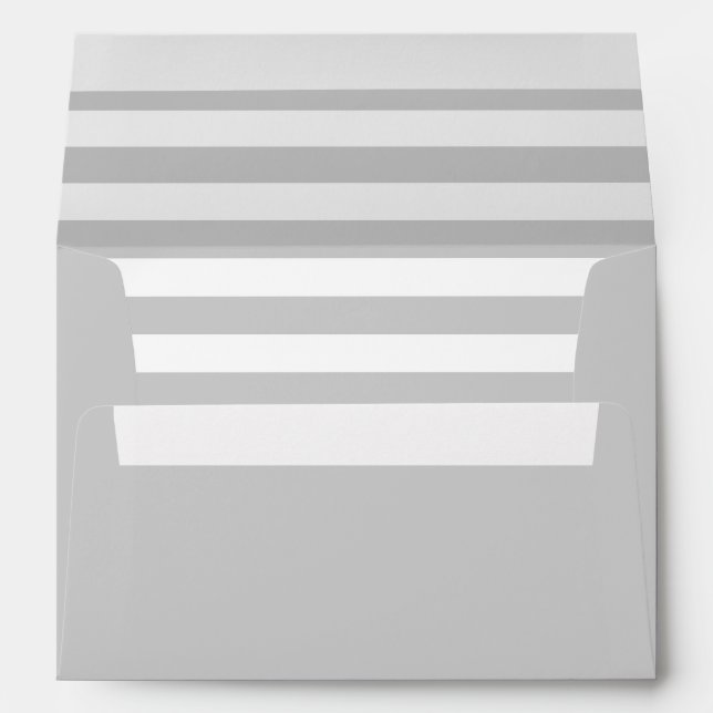 Elegant and Classy Grey and White Stripes Envelopes (Back (Bottom))
