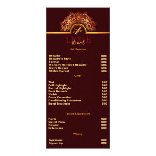 Elegant and Classy Hair Stylist Rack Card