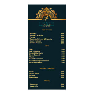 Elegant and Classy Hair Stylist Rack Card