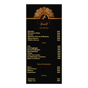 Elegant and Classy Hair Stylist Rack Card