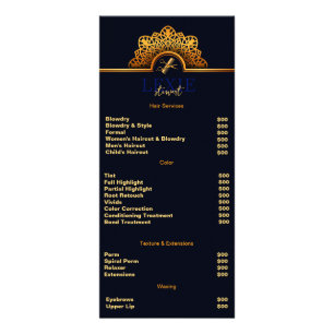 Elegant and Classy Hair Stylist Rack Card