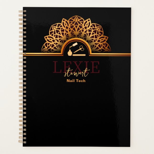 Elegant and Classy Nail Tech  Planner (Front)