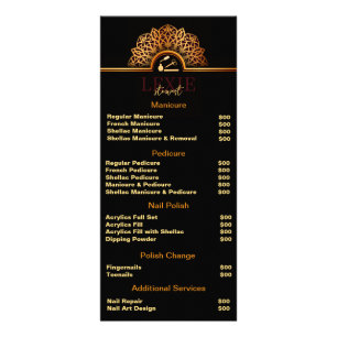 Elegant and Classy Nail Tech  Rack Card