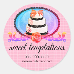 Elegant and Colourful Cake Bakery Box Seals