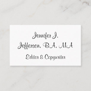 Elegant and Customisable Editor Business Card