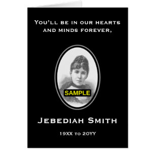 Elegant and Customised Funeral Service Card, Photo