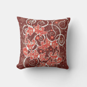 Elegant and Cute Christmas Bows and stars Cushion