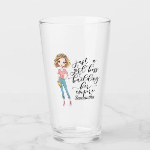 Elegant and Cute Lady Girl Boss Glass