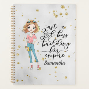 Elegant  and Cute Lady   Girl Boss   Grey Planner