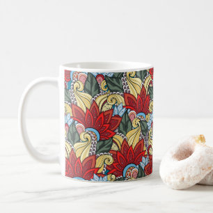 Elegant And Feminine Flowers And Swirl Coffee Mug