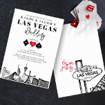Elegant and Fun Las Vegas Wedding Invitation<br><div class="desc">Celebrate your special day with a Las Vegas wedding invitation! Featuring artwork of the iconic Las Vegas Strip, this invitation is sure to impress your guests. The elegant design will make your wedding day feel even more special. The invitation includes a subtle palette of colours, and a chic font to...</div>