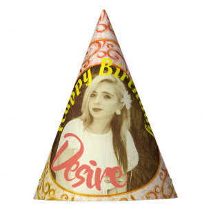 Elegant and Fun Scroll Photo Insert Party Hat
