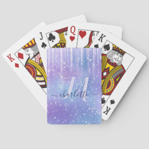 Elegant and Glitzy Purple Playing Cards
