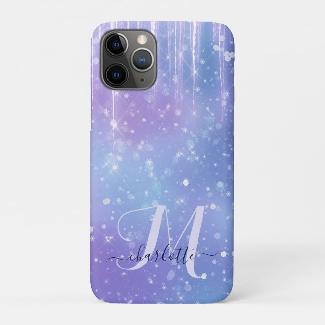 Elegant and Glitzy Purple Sparkle Case-Mate iPhone Case (Back)