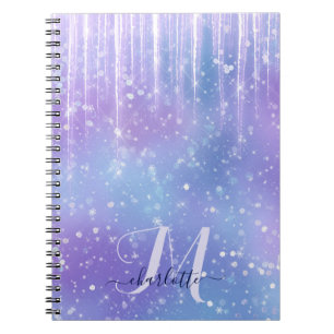 Elegant and Glitzy Purple Sparkle Notebook