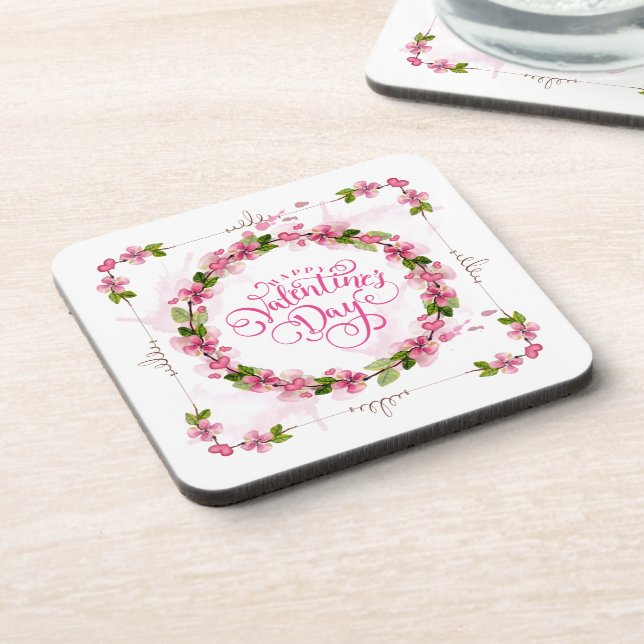 Elegant and Lovely Valentine's Day | Coaster (Left Side)