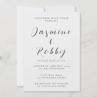 Elegant and Minimal wedding invitation