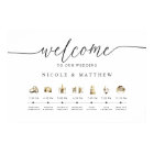 Elegant and Minimal Wedding Order of Events Sign