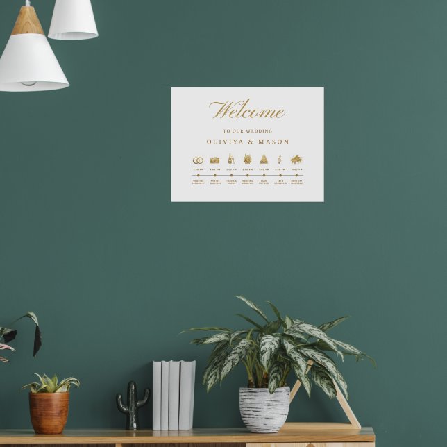 Elegant and Minimal Wedding Order of Events Sign  (Living Room 1)