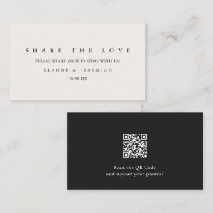 Elegant and Minimal Wedding Share the Love Enclosure Card