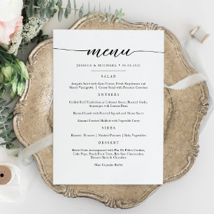 Elegant And Minimalistic Menu Card