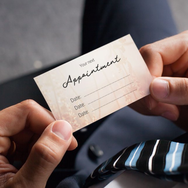 Elegant and minimalistic rose gold  appointment card (Creator Uploaded)