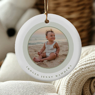 Elegant and Modern Baby’s First Christmas Keepsake Ceramic Tree Decoration