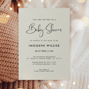 Elegant and modern Baby shower Invitation