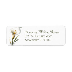 Elegant and Modern Calla Lily Chic Return Address