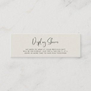 Elegant and modern Display shower card insert