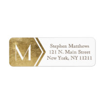 Elegant and Modern Faux Gold Monogram
