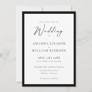 Elegant and Modern Formal Wedding Invitation