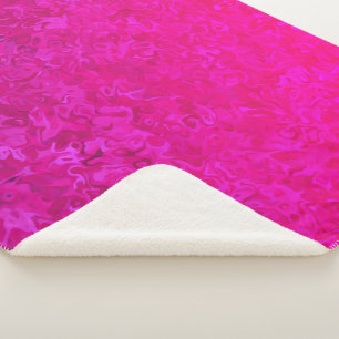 Elegant and modern fuschia pink abstract pattern sherpa blanket