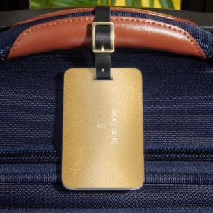 Elegant and modern golden Acrylic Luggage Tag