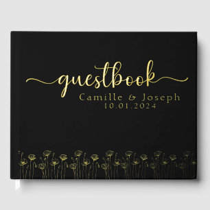 Elegant and Modern Personalised floral Guest Book