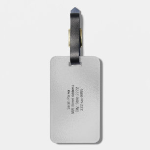 Elegant and modern silver Acrylic Luggage Tag