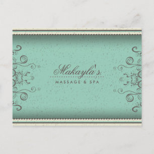 Elegant and Modern Teal, Beige and Brown Postcard
