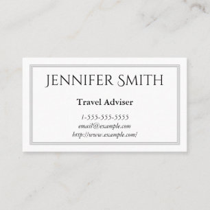 Elegant and Modern Travel Adviser Business Card