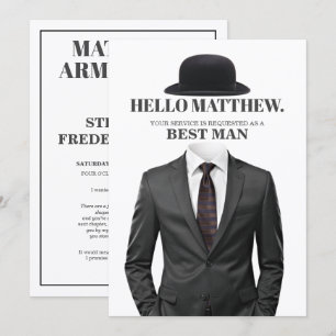 Elegant and Modern Wedding Best Man Proposal Card