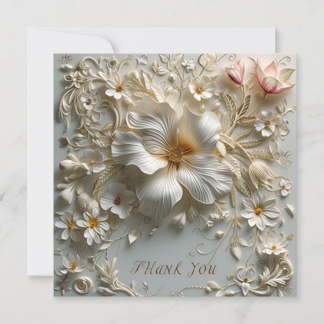 Elegant and ornate  thank you card (Front)
