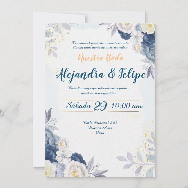 Elegant and Personalized Wedding Invitation (Front)